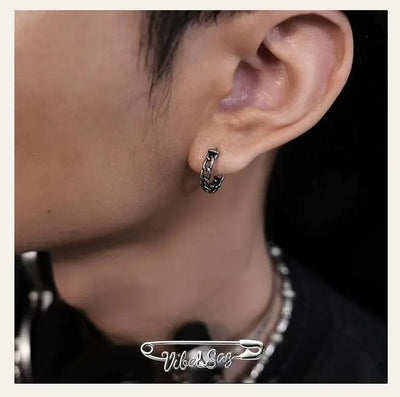 OH Chain Link Hoop Earrings-korean-fashion-Earrings-OH Atelier-OH Garments