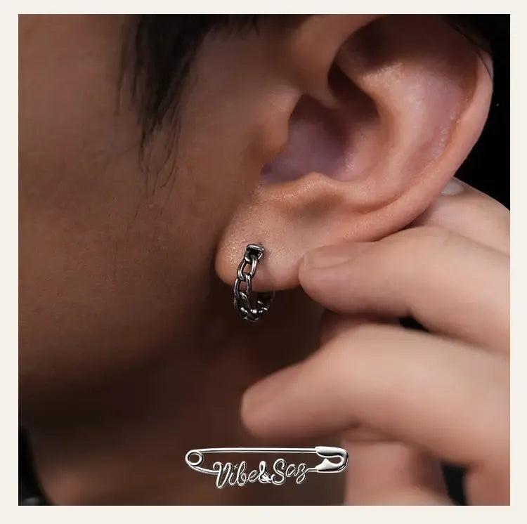 OH Chain Link Hoop Earrings-korean-fashion-Earrings-OH Atelier-OH Garments