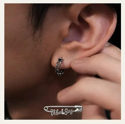 OH Chain Link Hoop Earrings-korean-fashion-Earrings-OH Atelier-OH Garments