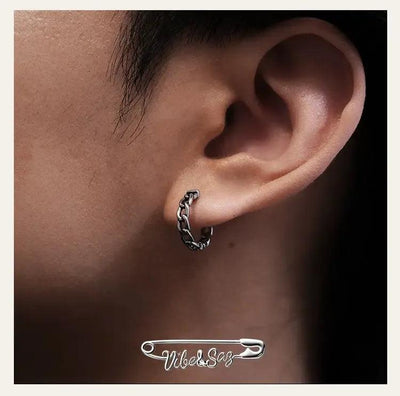 OH Chain Link Hoop Earrings-korean-fashion-Earrings-OH Atelier-OH Garments