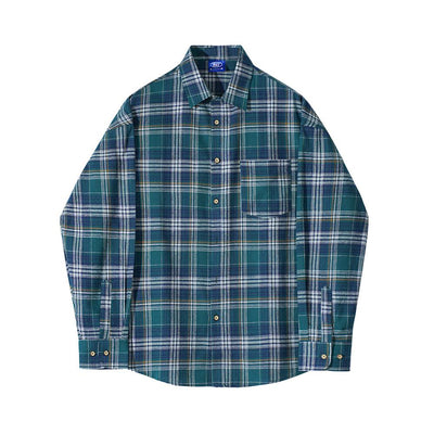 OH Classic Plaid Relaxed Fit Shirt-korean-fashion-Shirt-OH Atelier-OH Garments
