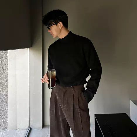 OH Classic Ribbed Knit Mockneck-korean-fashion-Mockneck-OH Atelier-OH Garments