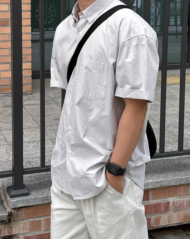 OH Clean Fit Buttoned Shirt-korean-fashion-Shirt-OH Atelier-OH Garments