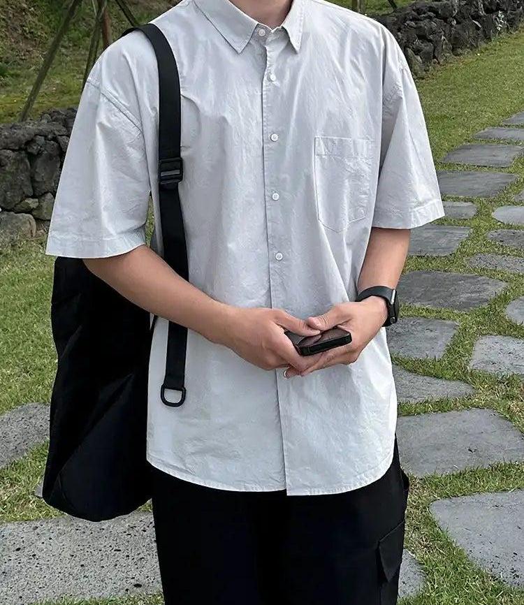 OH Clean Fit Buttoned Shirt-korean-fashion-Shirt-OH Atelier-OH Garments