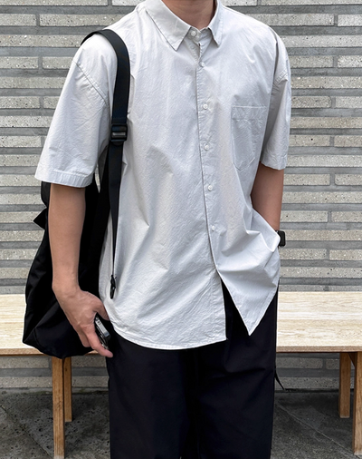 OH Clean Fit Buttoned Shirt-korean-fashion-Shirt-OH Atelier-OH Garments