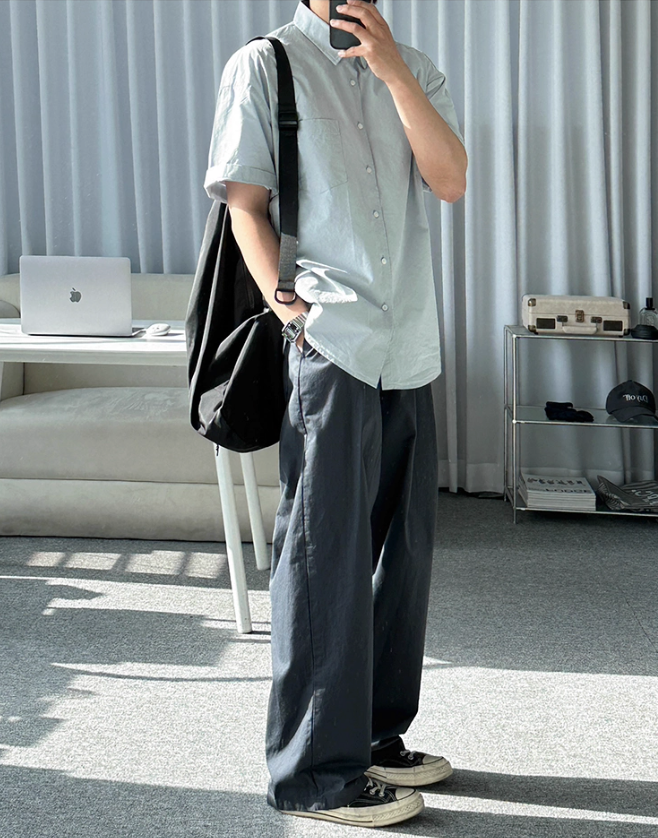 OH Clean Fit Buttoned Shirt-korean-fashion-Shirt-OH Atelier-OH Garments