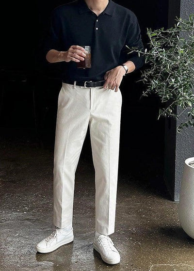 OH Clean Fit Knitted Polo-korean-fashion-Polo-OH Atelier-OH Garments