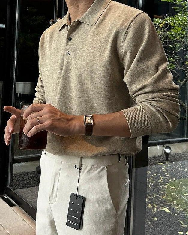 OH Clean Fit Knitted Polo-korean-fashion-Polo-OH Atelier-OH Garments