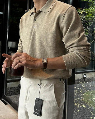 OH Clean Fit Knitted Polo-korean-fashion-Polo-OH Atelier-OH Garments