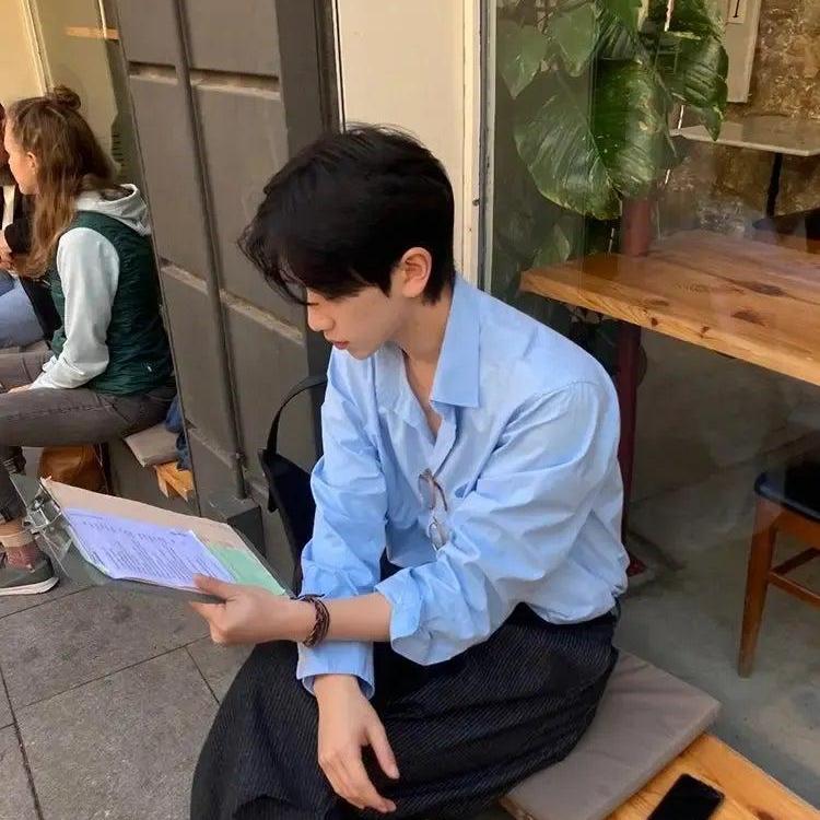 OH Clean Fit Plain Shirt-korean-fashion-Shirt-OH Atelier-OH Garments