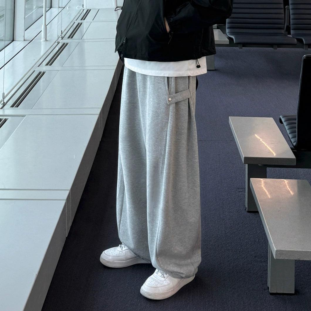OH Comfy Side Strapped Sweatpants-korean-fashion-Pants-OH Atelier-OH Garments