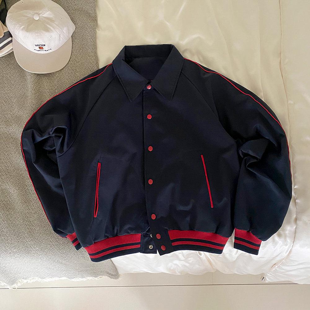 OH Contrast Detail Varsity Jacket-korean-fashion-Jacket-OH Atelier-OH Garments