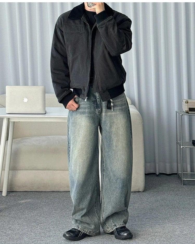 OH Contrast Dual-End Zipped Jacket-korean-fashion-Jacket-OH Atelier-OH Garments