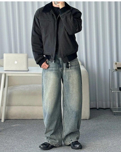 OH Contrast Dual-End Zipped Jacket-korean-fashion-Jacket-OH Atelier-OH Garments