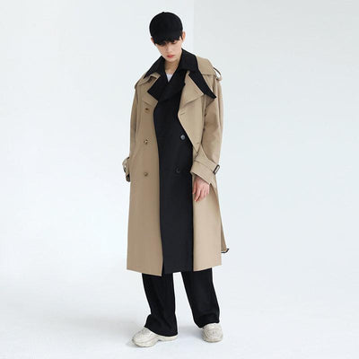 OH Contrast Layer Trench Coat-korean-fashion-Long Coat-OH Atelier-OH Garments