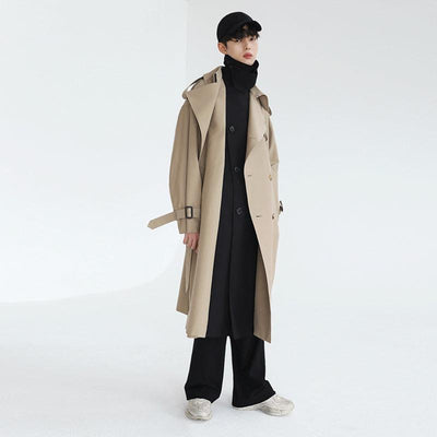 OH Contrast Layer Trench Coat-korean-fashion-Long Coat-OH Atelier-OH Garments