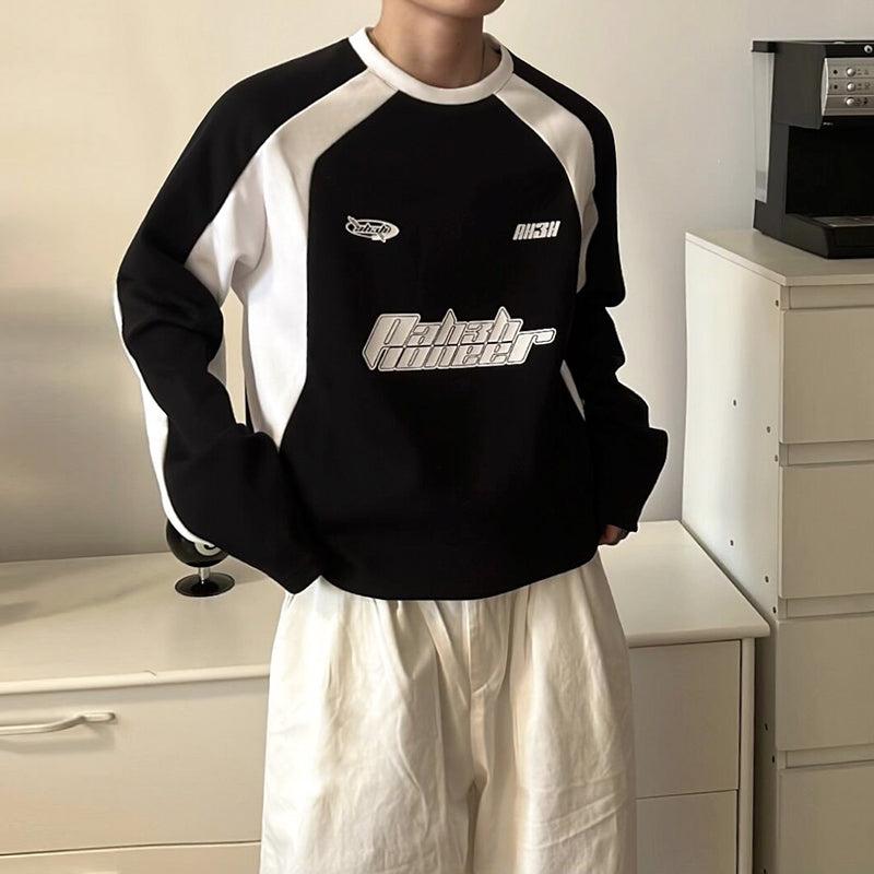 OH Contrast Racing Crewneck-korean-fashion-Crewneck-OH Atelier-OH Garments