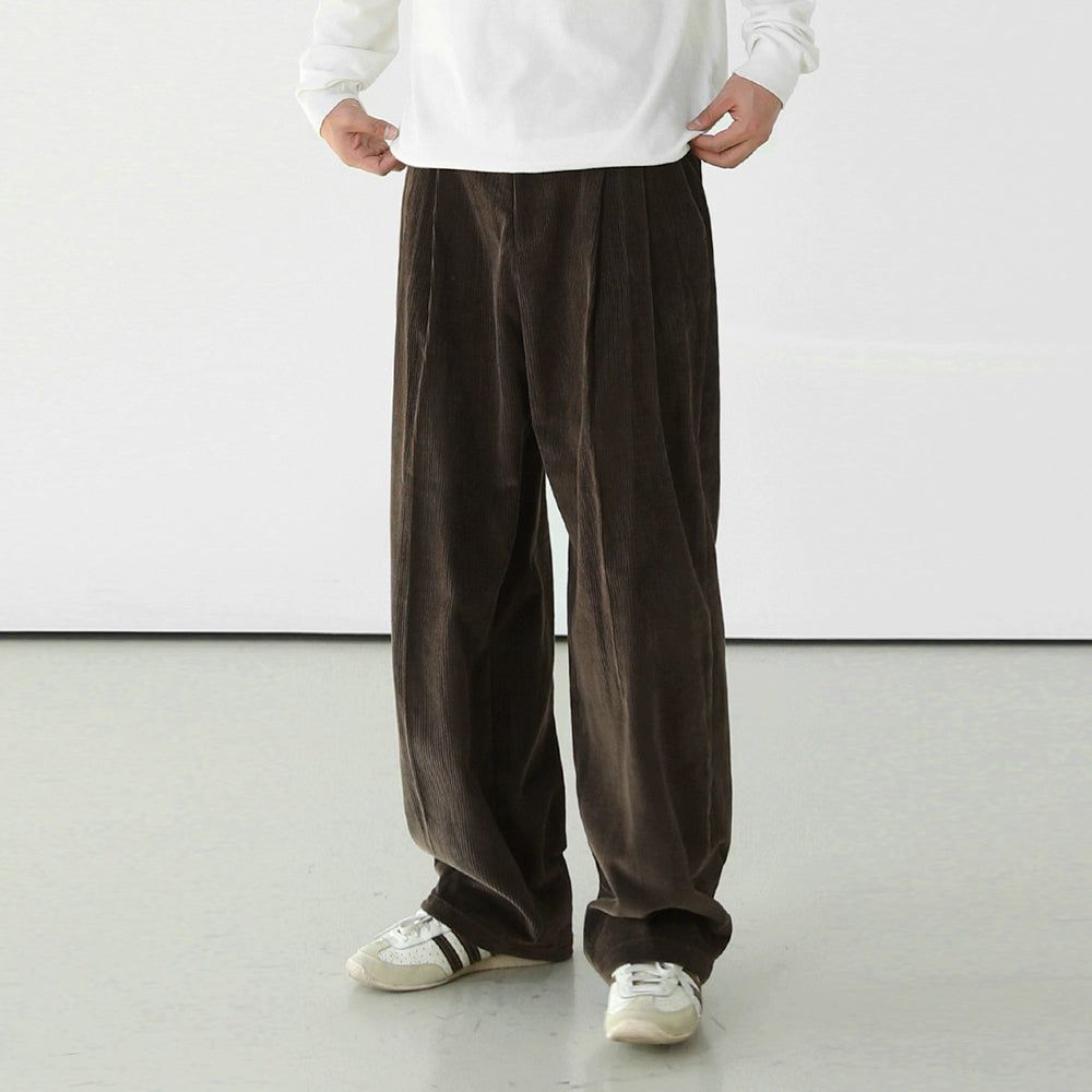 OH Corduroy Bootcut Lined Pants-korean-fashion-Pants-OH Atelier-OH Garments