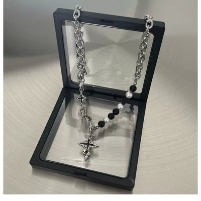 OH Cross Pendant Necklace-korean-fashion-Necklace-OH Atelier-OH Garments