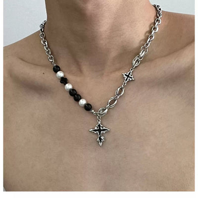 OH Cross Pendant Necklace-korean-fashion-Necklace-OH Atelier-OH Garments