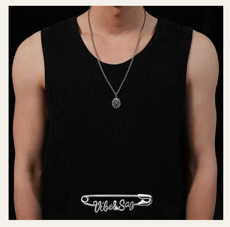 OH Daisy Turquoise Pendant Necklace-korean-fashion-Necklace-OH Atelier-OH Garments