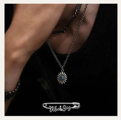 OH Daisy Turquoise Pendant Necklace-korean-fashion-Necklace-OH Atelier-OH Garments