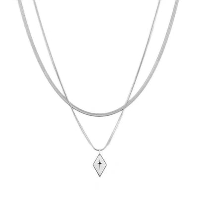 OH Diamond Cross Pendant Necklace-korean-fashion-Necklace-OH Atelier-OH Garments