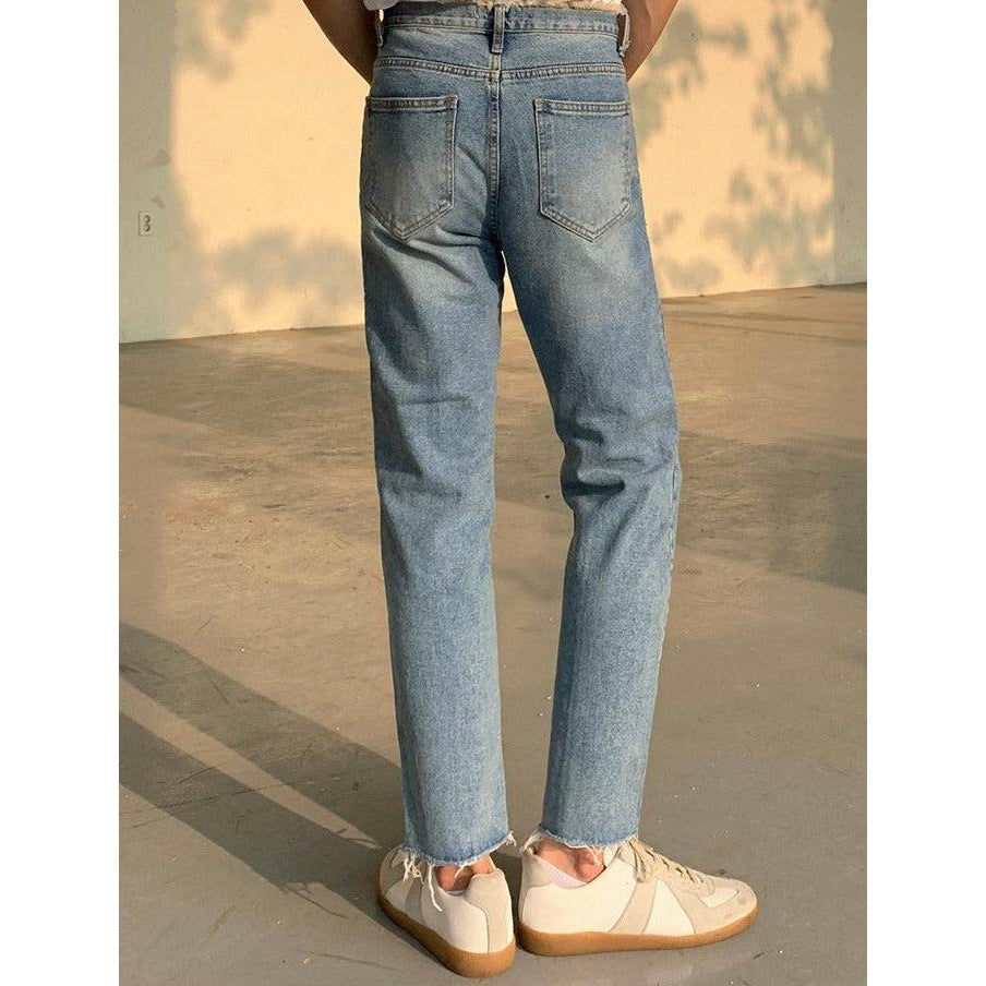OH Distressed Seam Jeans-korean-fashion-Jeans-OH Atelier-OH Garments