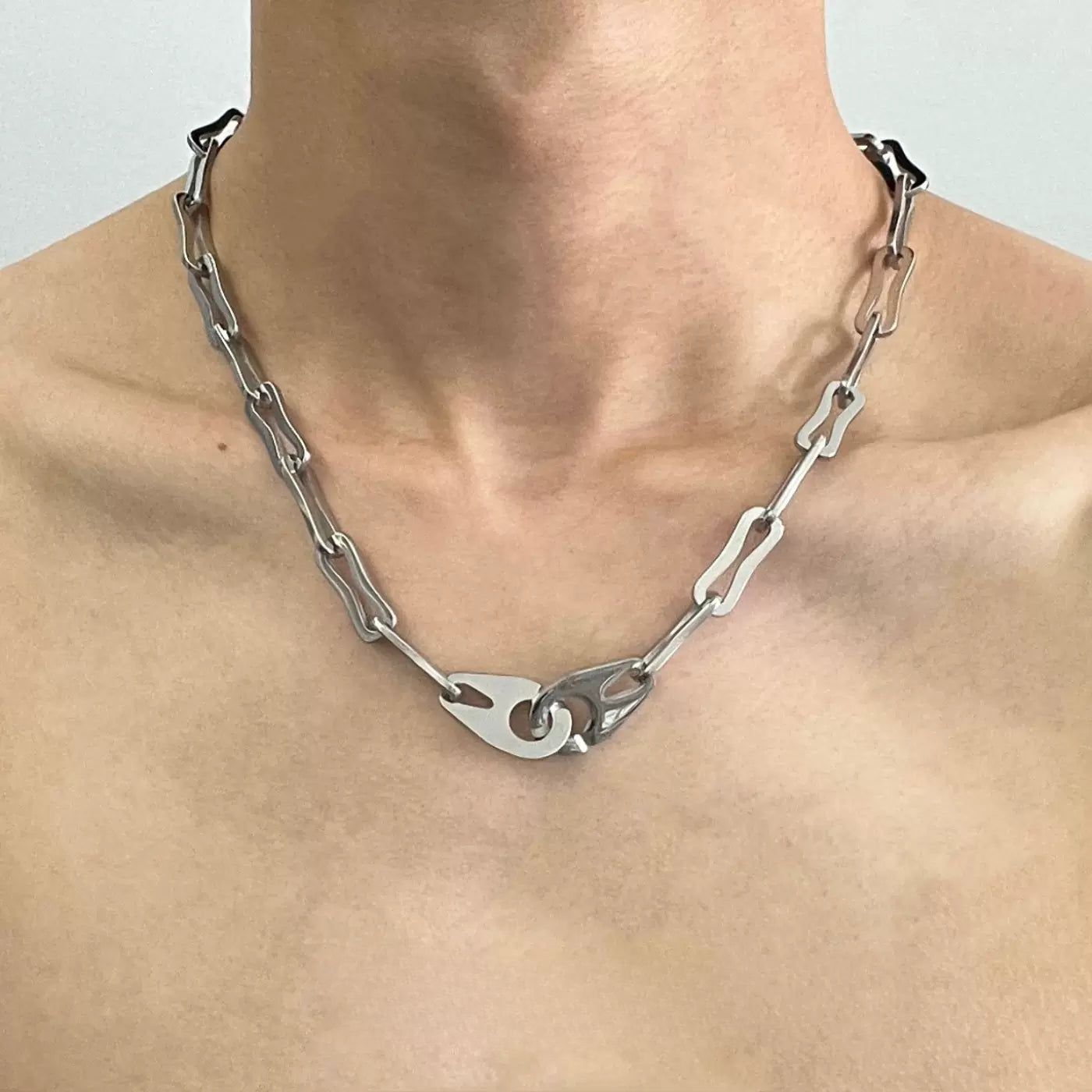 OH Double Buckle Necklace-korean-fashion-Necklace-OH Atelier-OH Garments