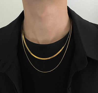 OH Double-Layer Snake Bone Necklace-korean-fashion-Necklace-OH Atelier-OH Garments