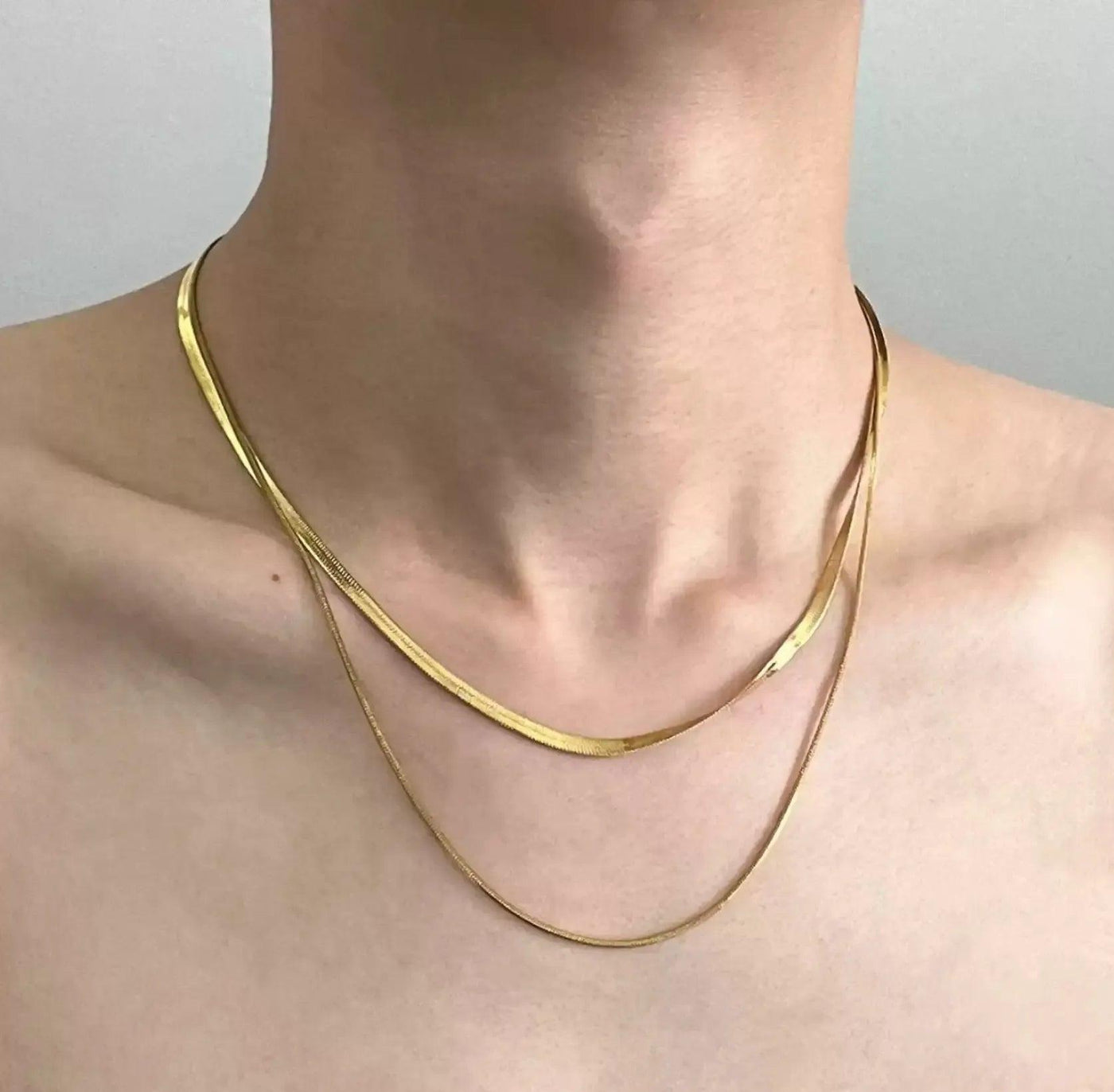 OH Double-Layer Snake Bone Necklace-korean-fashion-Necklace-OH Atelier-OH Garments