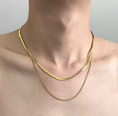 OH Double-Layer Snake Bone Necklace-korean-fashion-Necklace-OH Atelier-OH Garments