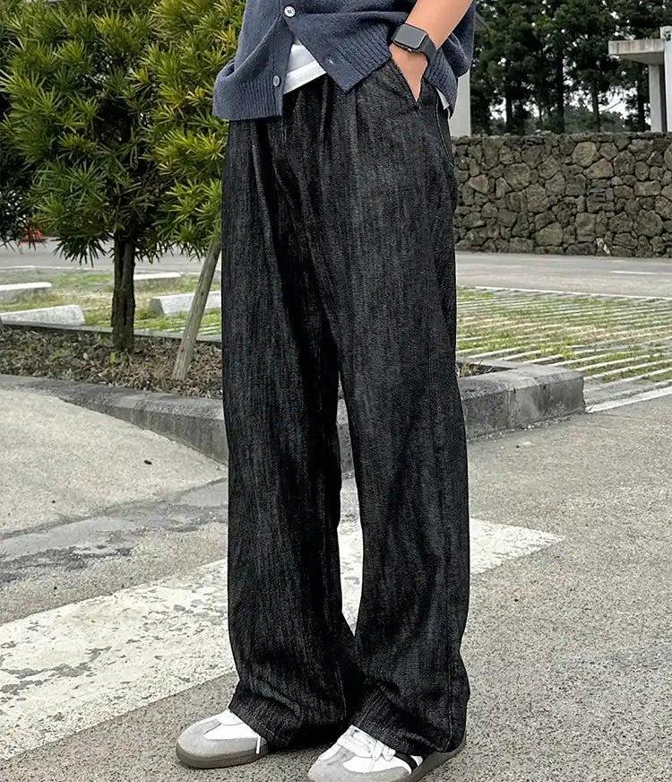 OH Drape Summer Wide Leg Jeans-korean-fashion-Jeans-OH Atelier-OH Garments