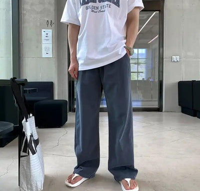 OH Drapy Gartered Straight Pants-korean-fashion-Pants-OH Atelier-OH Garments