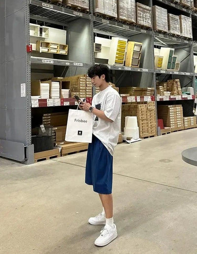 OH Drawcord Loose Sweat Shorts-korean-fashion-Shorts-OH Atelier-OH Garments