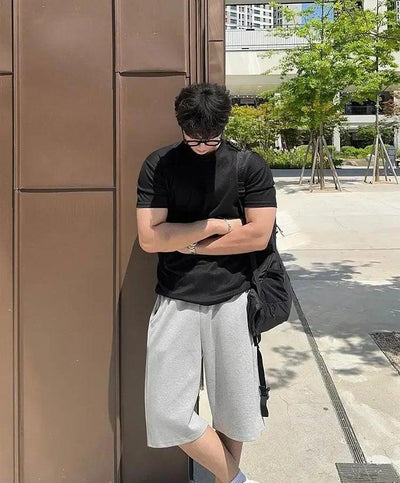 OH Drawcord Loose Sweat Shorts-korean-fashion-Shorts-OH Atelier-OH Garments