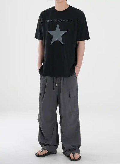 OH Drawcord Pleated Cargo Pants-korean-fashion-Pants-OH Atelier-OH Garments