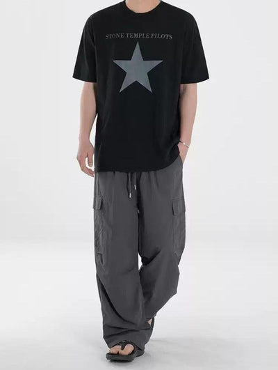 OH Drawcord Pleated Cargo Pants-korean-fashion-Pants-OH Atelier-OH Garments