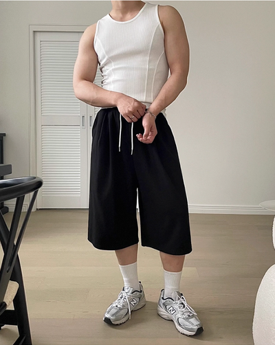 OH Drawcord Sports Sweat Shorts-korean-fashion-Shorts-OH Atelier-OH Garments