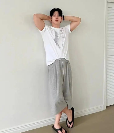 OH Drawcord Sports Sweat Shorts-korean-fashion-Shorts-OH Atelier-OH Garments
