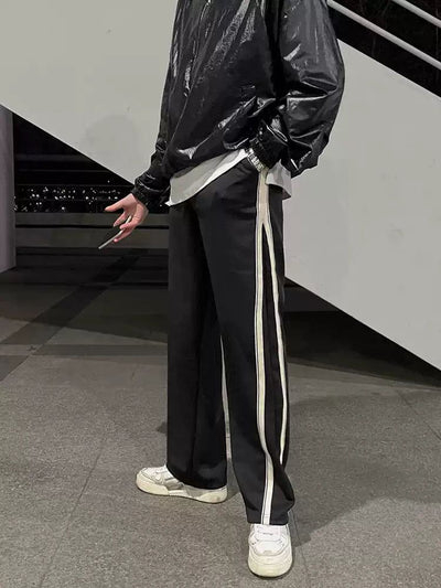 OH Drawcord Striped Contrast Sweatpants-korean-fashion-Pants-OH Atelier-OH Garments