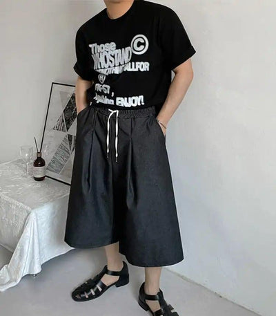 OH Drawcord Waist Pleated Shorts-korean-fashion-Shorts-OH Atelier-OH Garments