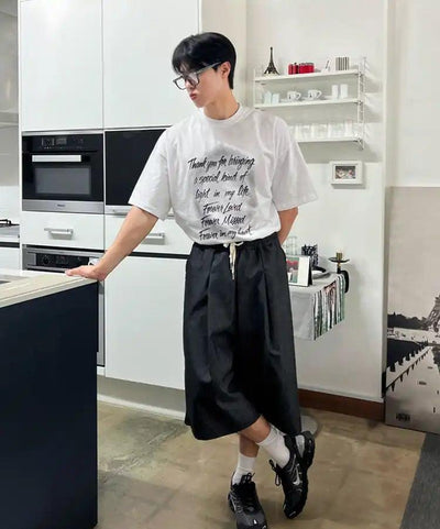 OH Drawcord Waist Pleated Shorts-korean-fashion-Shorts-OH Atelier-OH Garments