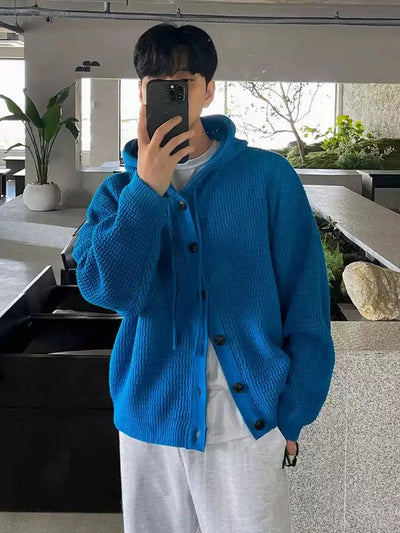OH Drawstring Button-Up Knit Jacket-korean-fashion-Jacket-OH Atelier-OH Garments