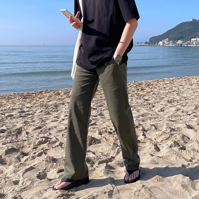 OH Drawstring Elastic Waist pants-korean-fashion-Pants-OH Atelier-OH Garments