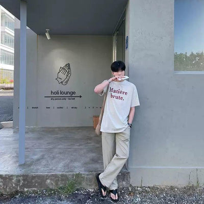 OH Drawstring Elastic Waist pants-korean-fashion-Pants-OH Atelier-OH Garments