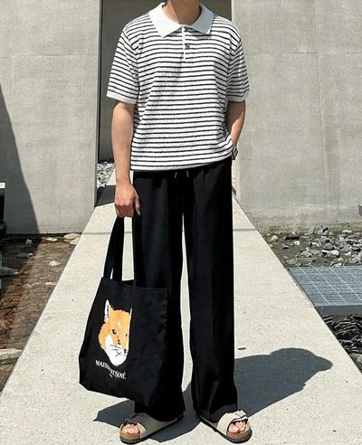 OH Drawstring Straight Versatile Pants-korean-fashion-Pants-OH Atelier-OH Garments