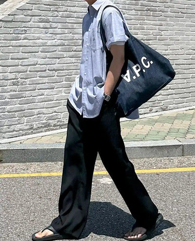 OH Drawstring Straight Versatile Pants-korean-fashion-Pants-OH Atelier-OH Garments