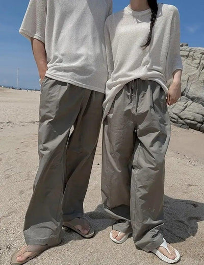 OH Elastic Waist Drawstring Track Pants-korean-fashion-Pants-OH Atelier-OH Garments