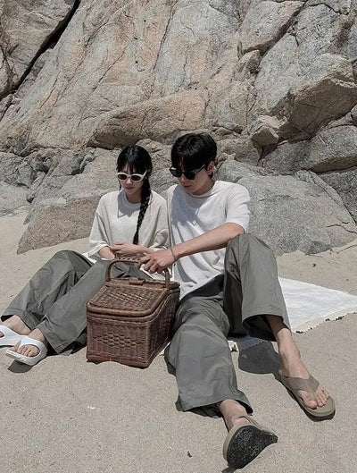 OH Elastic Waist Drawstring Track Pants-korean-fashion-Pants-OH Atelier-OH Garments